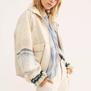 NWOT FREE PEOPLE Loose Thoughts Denim Jacket